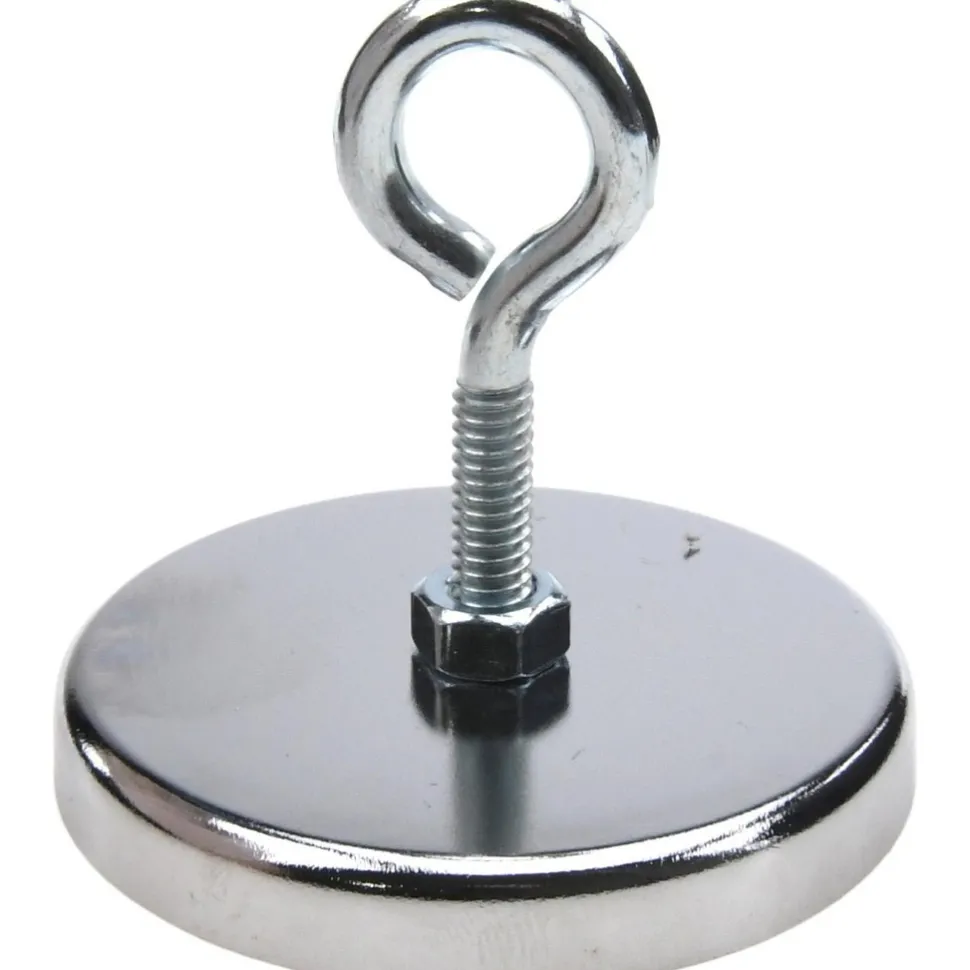 41 Lb Max Pull Force, 3/8" Overall Height, 2.63" Dia, Ceramic Cup Magnet