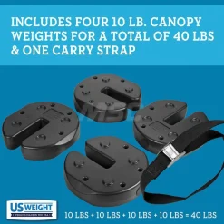 40lb USA Made Canopy Weight Set with Carry Strap