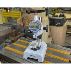 LCD Electronic Drop Indicator: 1" Max, 0.000100" Accuracy, Flat Back, 2.6000" Dial Dia