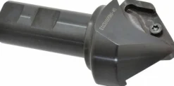 45° Lead Angle, 1.846" to 2.205" Cut Dia, Indexable & Chamfer End Mill