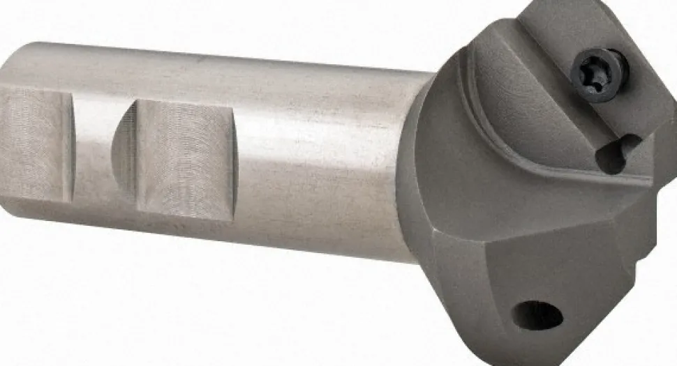 45° Lead Angle, 0.688" to 1.471" Cut Dia, 3/4" Shank Dia, Indexable & Chamfer End Mill