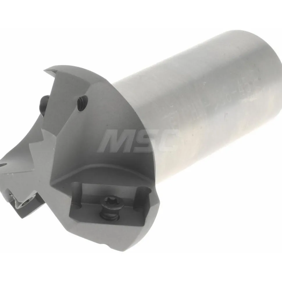 45° Lead Angle, 0.938" to 1.721" Cut Dia, 1" Shank Dia, Indexable & Chamfer End Mill