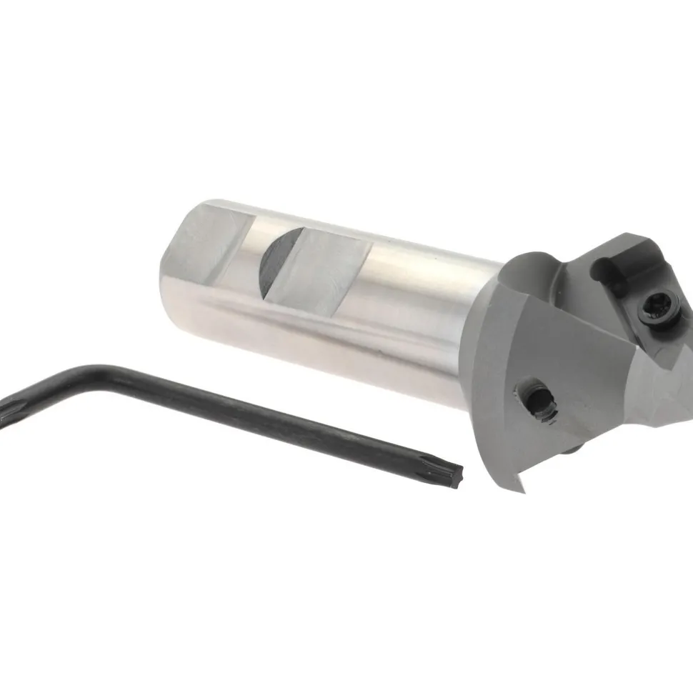 41° Lead Angle, 0.688" to 1.414" Cut Dia, 3/4" Shank Dia, Indexable & Chamfer End Mill