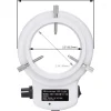 144 LED Intensity-adjustable Ring Light for Stereo Microscopes with White Housing