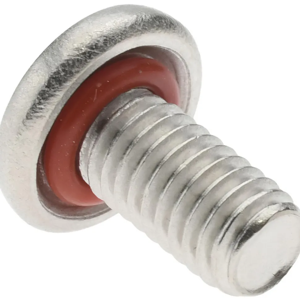 #10-32, 3/8" Length Under Head, Pan Head, #2 Phillips Self Sealing Machine Screw