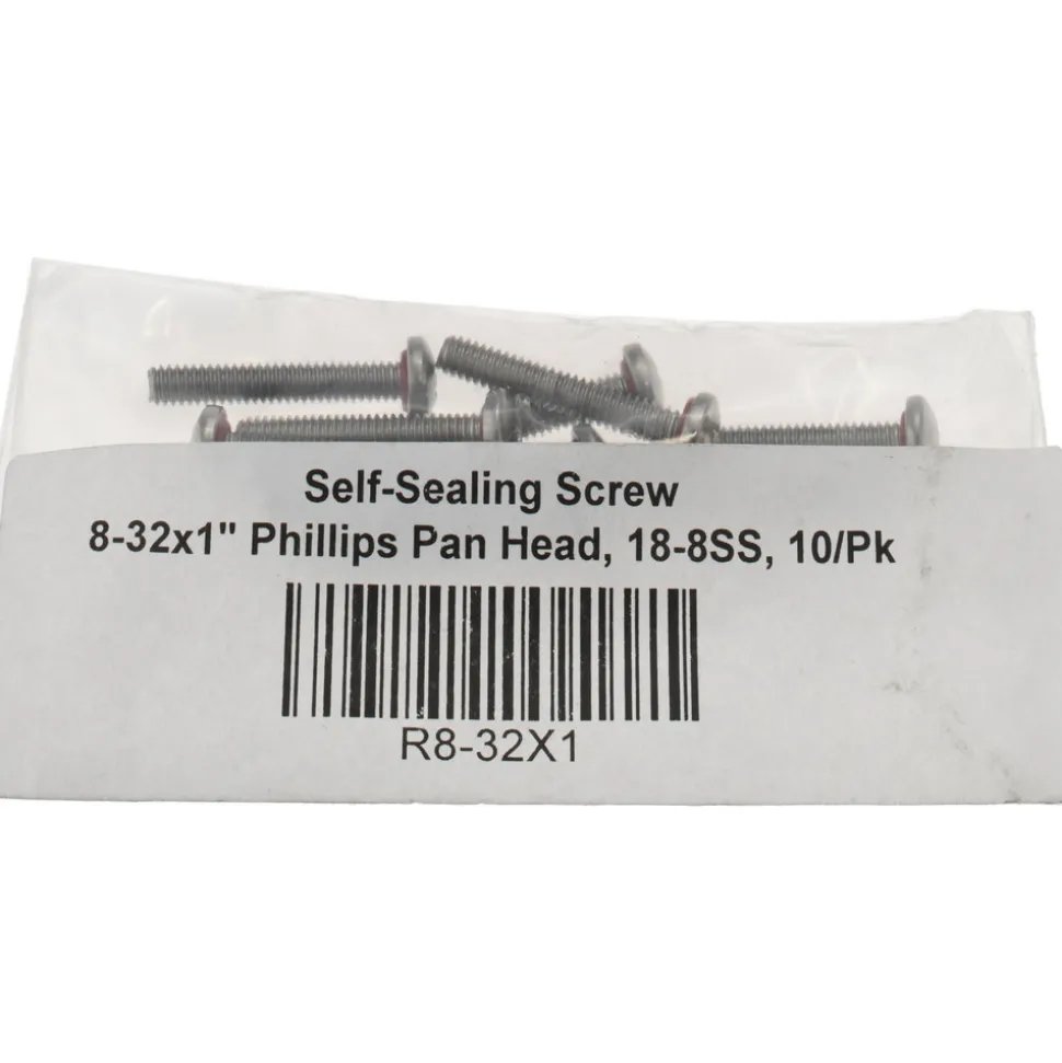 #8-32, 1" Length Under Head, Pan Head, #2 Phillips Self Sealing Machine Screw