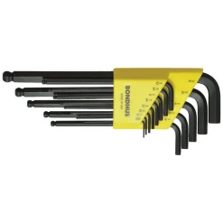 L-Handle Hex Key: 5.00 mm, Ball End, Long Arm