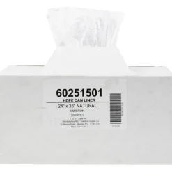 Light Duty Trash Bags: 16.000 gal, 0.31 mil, Pack of 200