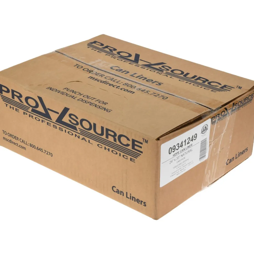 Light Duty Trash Bags: 16.000 gal, 0.31 mil, Pack of 1000