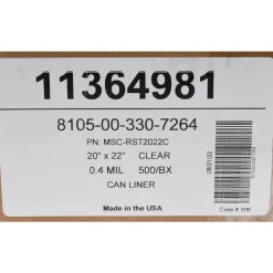 Light Duty Trash Bags: 4.000 gal, 0.4 mil, Pack of 500