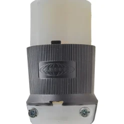 Locking Inlet: Connector, Industrial, L15-30R, 250V, Black & White