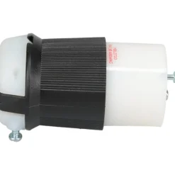 Locking Inlet: Connector, Industrial, L16-30R, 480V, Black & White