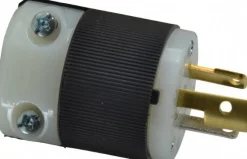 Locking Inlet: Plug, Industrial, L7-15P, 277V, Black & White