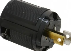 Locking Inlet: Plug, Industrial, ML-1P, 125V, Black