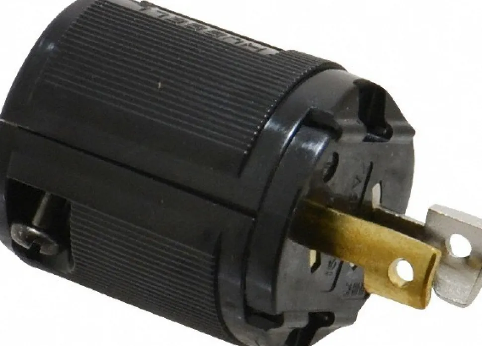 Locking Inlet: Plug, Industrial, ML-1P, 125V, Black