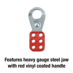 Lockout Hasp: Scissor-Action Hasp, Single Jaw, 6 Padlocks