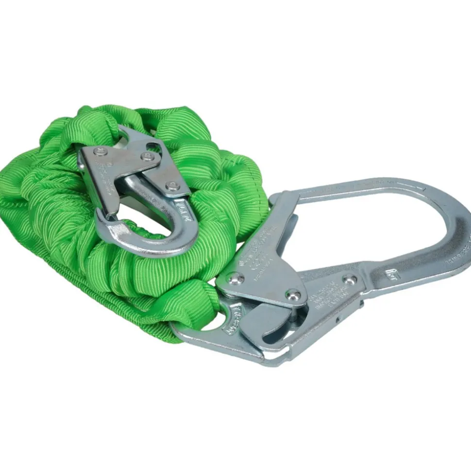 6' Long, 310 Lb Capacity, 1 Leg Locking Snap Hook Harness Shock Absorbing Lanyard