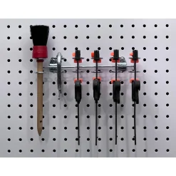 9" Long Multi-ring Tool Holder Pegboard Hook