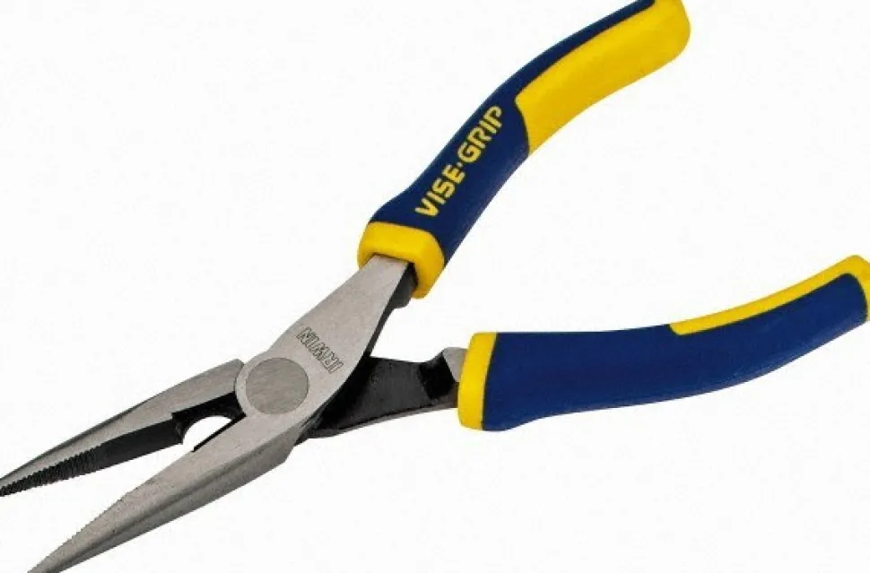 Long Nose Plier: 1-25/32" Jaw Length, Side Cutter