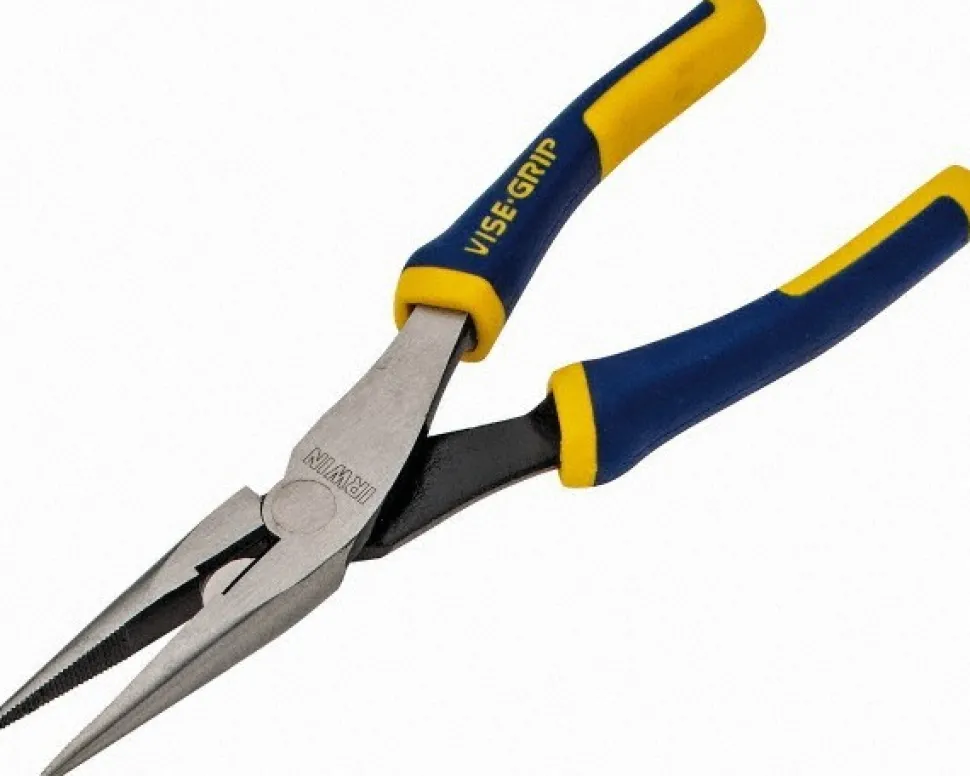 Long Nose Plier: 2-5/16" Jaw Length, Side Cutter