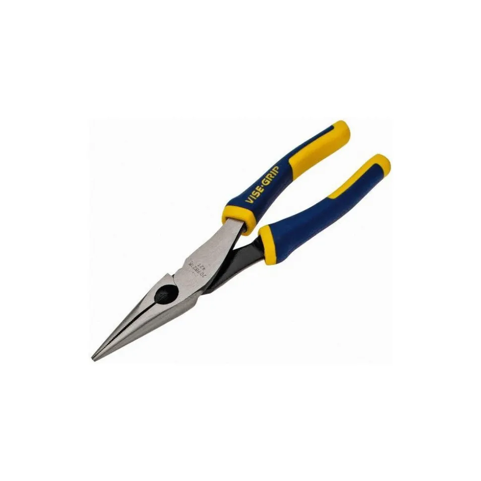 Long Nose Plier: 2-5/16" Jaw Length, Side Cutter