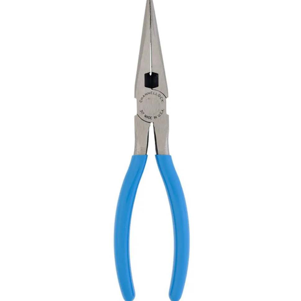 Long Nose Plier: 2-23/64" Jaw Length, Side Cutter