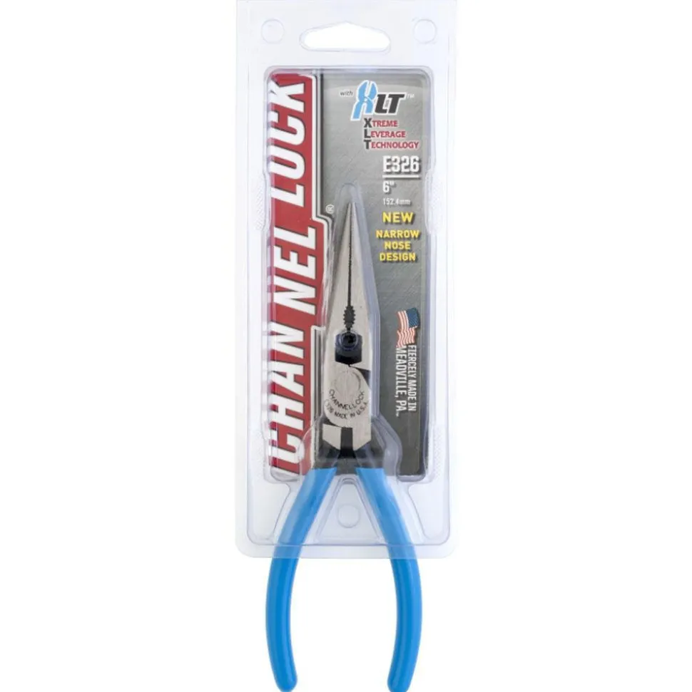 Long Nose Plier: 2-5/64" Jaw Length, Side Cutter