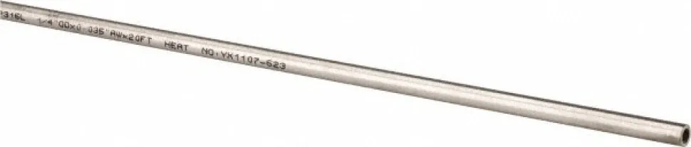 6' Long, 1/4" OD, 316 Stainless Steel Tube