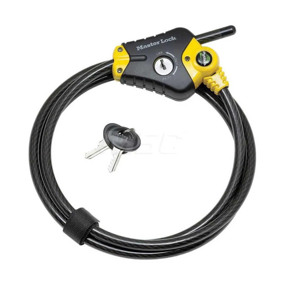 6' Long 4 Pin Tumbler Keyed Padlock Cable & Lock