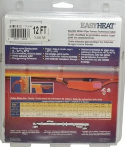 12' Long, Preassembled, Fixed Length, Fixed Wattage, Protection Heat Cable