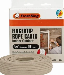 90' Long, Rope Caulk Weatherstripping