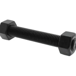 3/4-10, 5-1/2" Long, Uncoated, Steel, Fully Threaded Stud with Nut