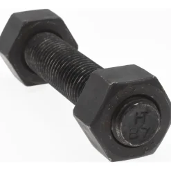 3/4-10, 4-1/2" Long, Uncoated, Steel, Fully Threaded Stud with Nut