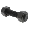 3/4-10, 4" Long, Uncoated, Steel, Fully Threaded Stud with Nut