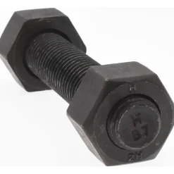 3/4-10, 4-1/4" Long, Uncoated, Steel, Fully Threaded Stud with Nut