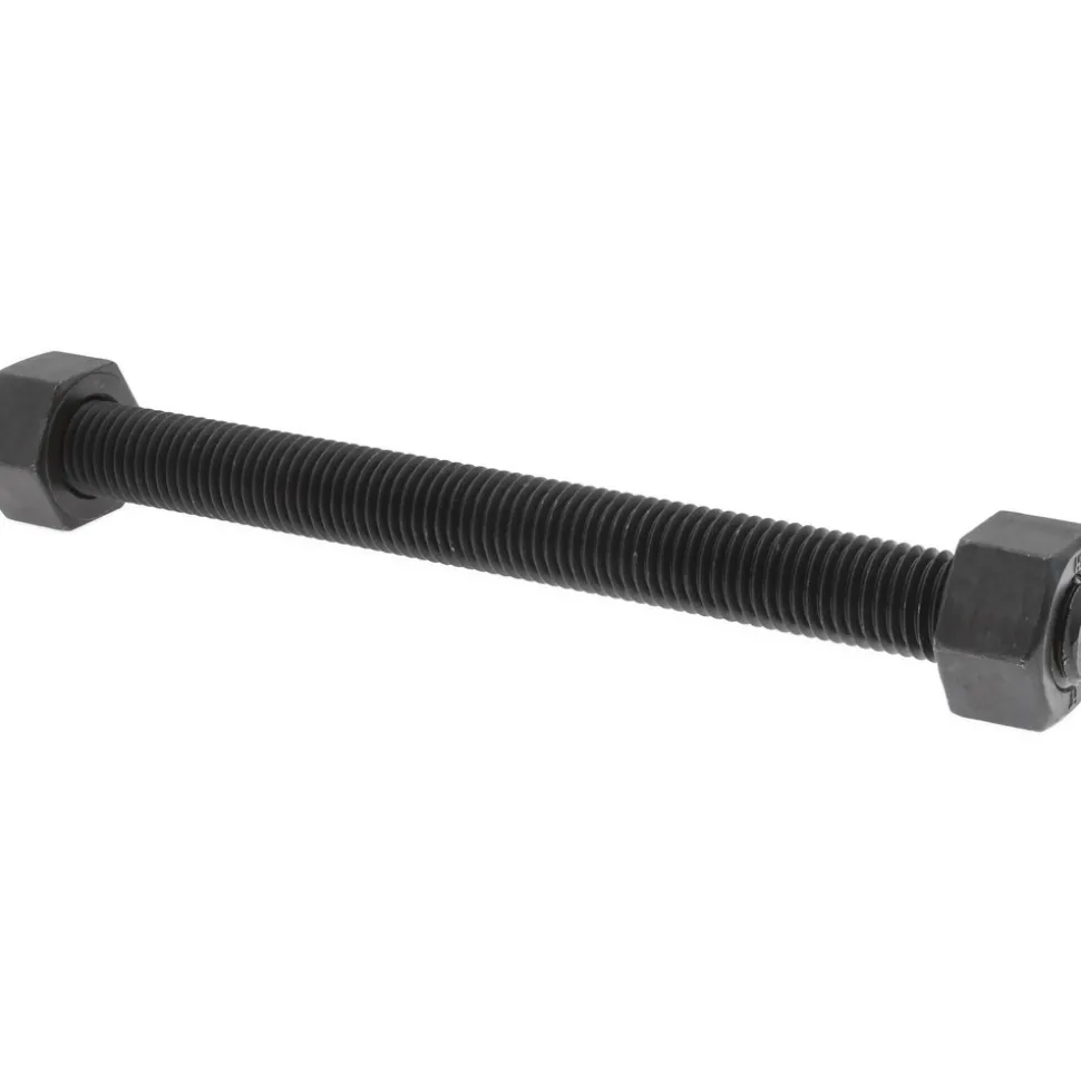 3/4-10, 9" Long, Uncoated, Steel, Fully Threaded Stud with Nut