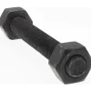 5/8-11, 5" Long, Uncoated, Steel, Fully Threaded Stud with Nut
