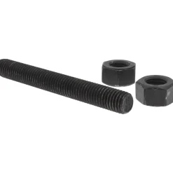 5/8-11, 5" Long, Uncoated, Steel, Fully Threaded Stud with Nut