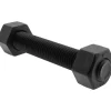3/4-10, 4-3/4" Long, Uncoated, Steel, Fully Threaded Stud with Nut