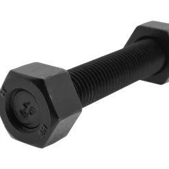 3/4-10, 4-3/4" Long, Uncoated, Steel, Fully Threaded Stud with Nut
