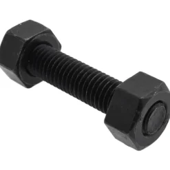 1/2-13, 2-1/2" Long, Uncoated, Steel, Fully Threaded Stud with Nut