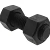 3/4-10, 2-3/4" Long, Uncoated, Steel, Fully Threaded Stud with Nut