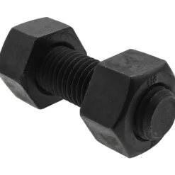 3/4-10, 2-3/4" Long, Uncoated, Steel, Fully Threaded Stud with Nut