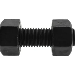 3/4-10, 2-3/4" Long, Uncoated, Steel, Fully Threaded Stud with Nut