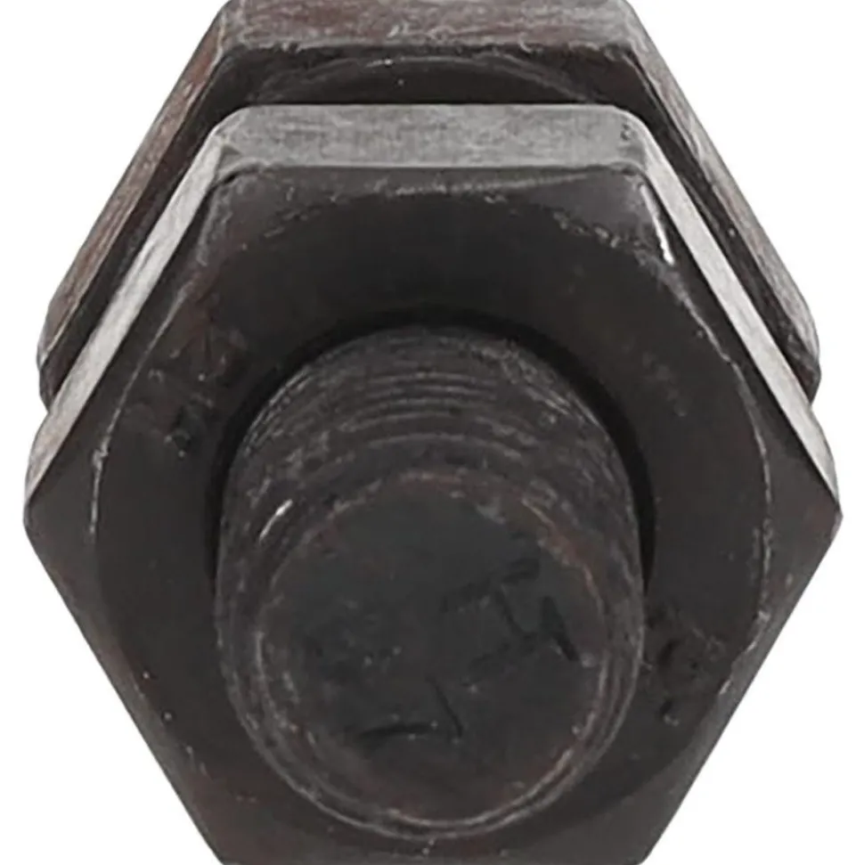1/2-13, 2" Long, Uncoated, Steel, Fully Threaded Stud with Nut