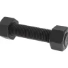 1-8, 5-1/2" Long, Uncoated, Steel, Fully Threaded Stud with Nut