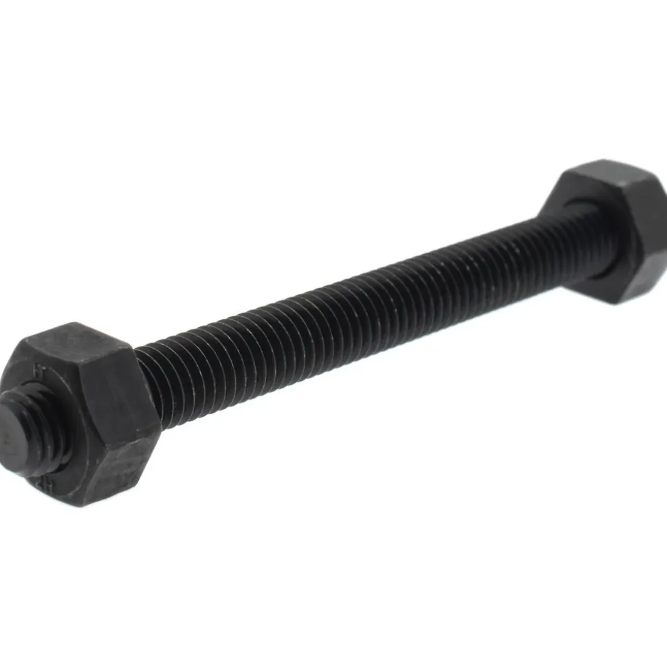 5/8-11, 5-1/2" Long, Uncoated, Steel, Fully Threaded Stud with Nut