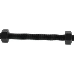 5/8-11, 5-1/2" Long, Uncoated, Steel, Fully Threaded Stud with Nut