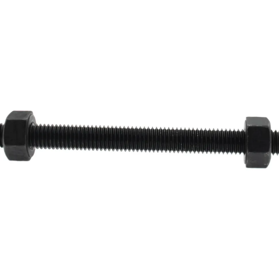 5/8-11, 5-1/2" Long, Uncoated, Steel, Fully Threaded Stud with Nut