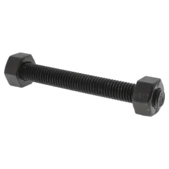 1/2-13, 4-1/2" Long, Uncoated, Steel, Fully Threaded Stud with Nut